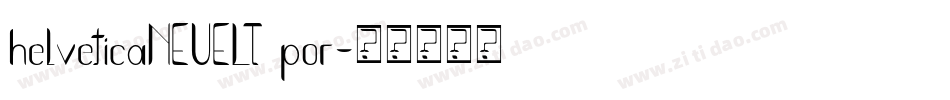 helveticaNEUELT por字体转换
